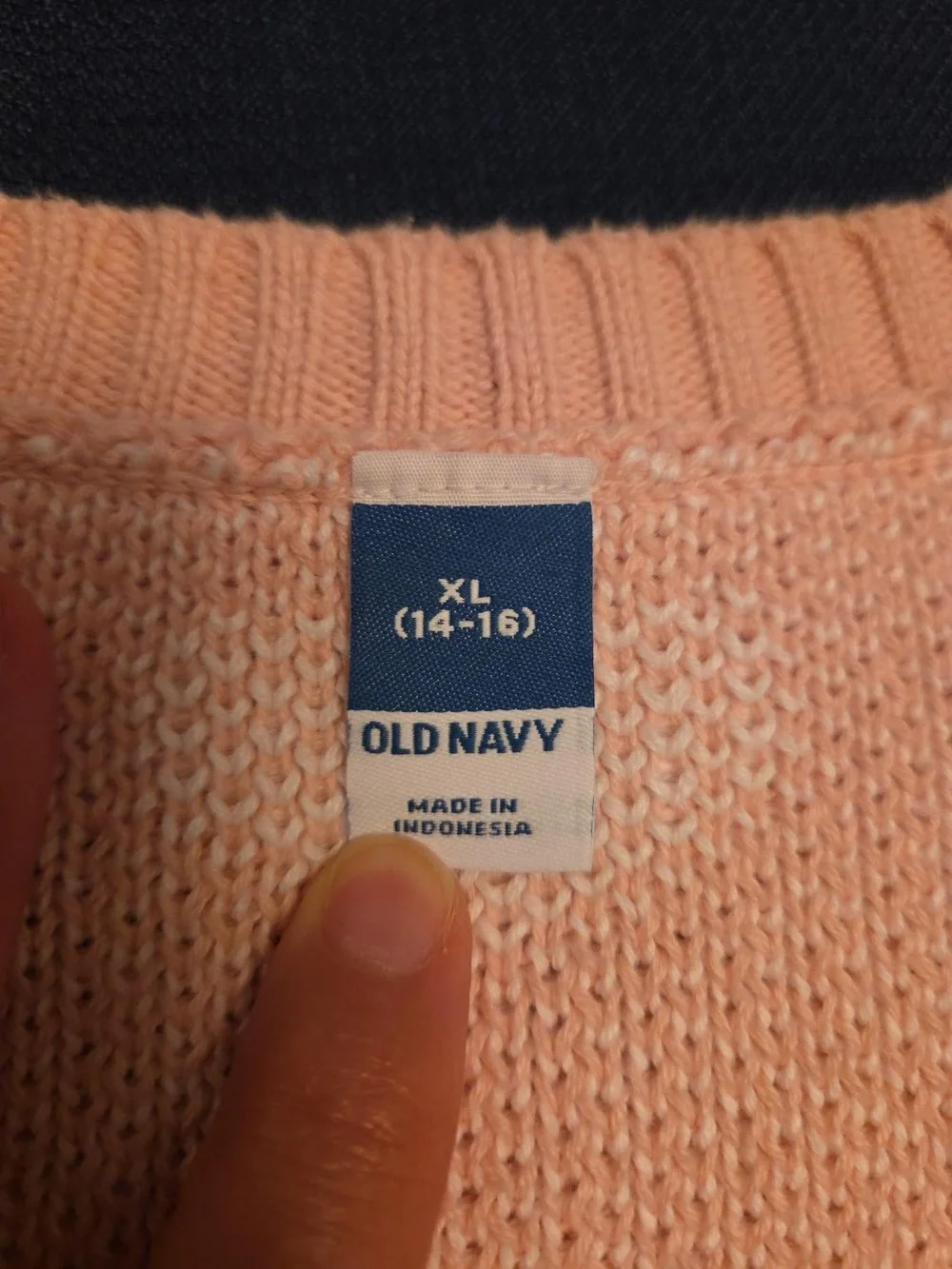 Old Navy Girls XL 14-16 Pink Heart Cardigan 100% Cotton Cropped Sweater